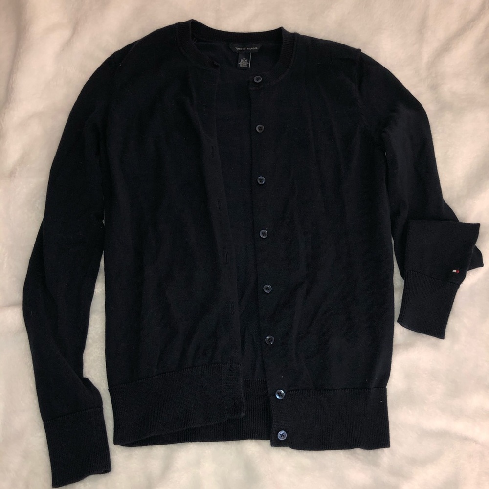 Tommy Hilfiger XS navy Womens Button Down Cardigan